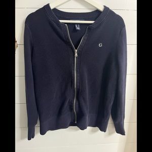 Lands End navy ribbed Chase sweater